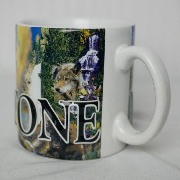 Yellowstone National Park Souvenir Mug Wildlife Scenery Collage Large‎ - Picture 3 of 3